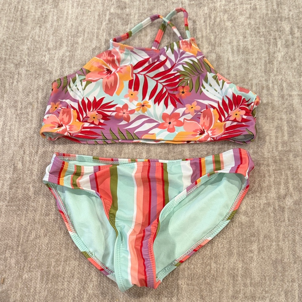Tropical Floral Kids Swim Set